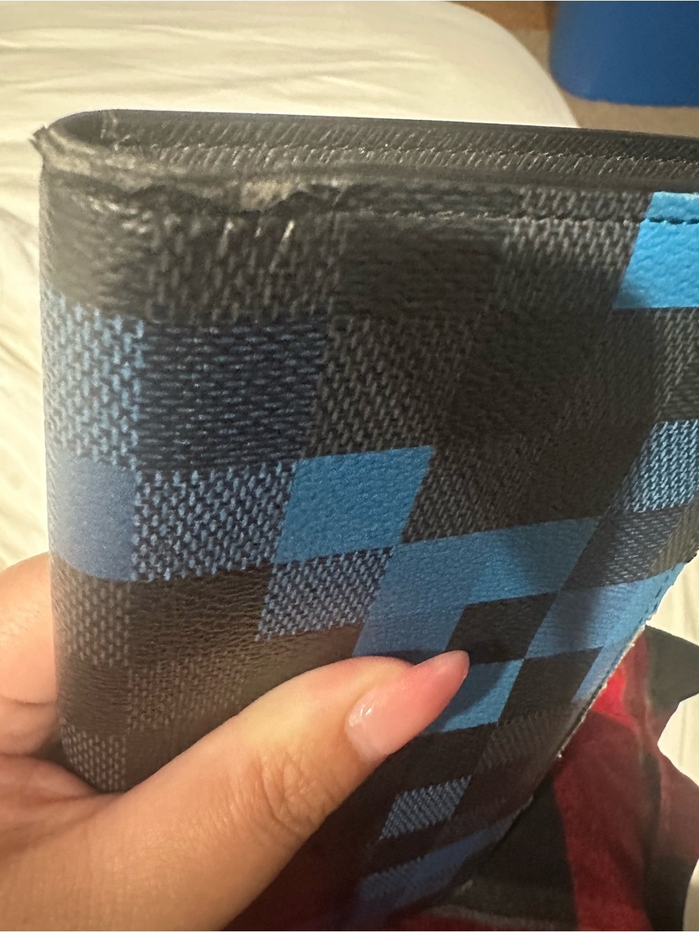 Louis Vuitton Damier Graphite Pixel Brazza Wallet Blue - Picture 13 of 15